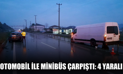 Otomobil ile minibüs çarpıştı: 4 yaralı