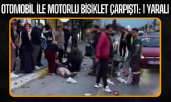 Otomobil ile motorlu bisiklet çarpıştı: 1 yaralı
