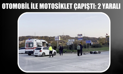Otomobil ile motosiklet çapıştı: 2 yaralı