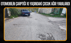 Otomobilin çarptığı 10 yaşındaki çocuk ağır yaralandı