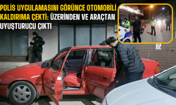 Polis uygulamasını görünce otomobili kaldırıma çekti: Üzerinden ve araçtan uyuşturucu çıktı