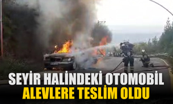 Kartepe’de Seyir Halindeki Otomobil Alev Aldı