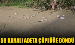 Su kanalı adeta çöplüğe döndü