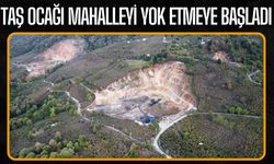 Taş ocağı mahalleyi yok etmeye başladı