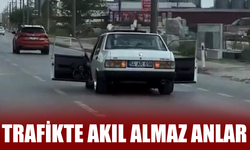 Trafikte akıl almaz anlar