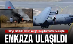 TSK’ya ait düşen C130 askeri kargo uçağından görüntüler!