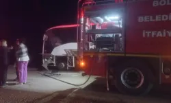 Yedigöller’de Yolcu Otobüsü Alev Aldı