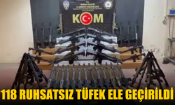 118 ruhsatsız tüfek ele geçirildi