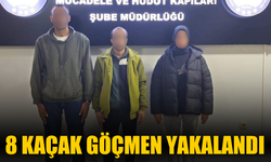 8 kaçak göçmen yakalandı