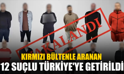 Kırmızı bültenle aranan 12 suçlu Türkiye'ye getirildi