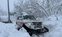 Kapalı Yolları Paletli Ambulans Aştı
