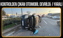 Kontrolden çıkan otomobil devrildi: 1 yaralı