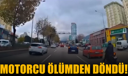 Motorcu ölümden döndü!
