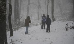 Kartepe’de Kar Yağışı Zirveyi Beyaza Bürüdü