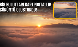 Sis bulutları kartpostallık görüntü oluşturdu