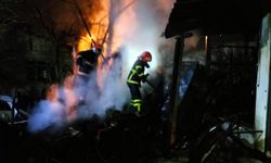 Tek katlı ev yandı