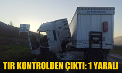 Tır kontrolden çıktı: 1 yaralı