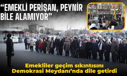 Emekliler geçim sıkıntısını Demokrasi Meydanı’nda dile getirdi