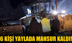 Yayla Yolunda Mahsur Kalan 6 Kişi Kurtarıldı