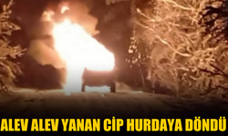 Alev alev yanan cip hurdaya döndü