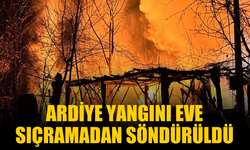 Ardiye yangını eve sıçramadan söndürüldü