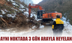 Aynı noktada 3 gün arayla heyelan meydana geldi
