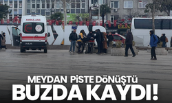 Adapazarı’nda Meydan Buz Pistine Döndü: Bir Kişi Yaralandı