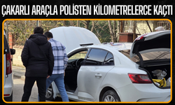 Çakarlı araçla polisten kilometrelerce kaçtı
