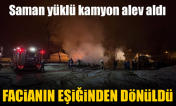 Hendek’te Saman Yüklü Kamyon Alev Alev Yandı: Şoför Son Anda Kurtarıldı