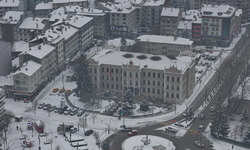Bolu’da Kar Manzarası Havadan Görüntülendi