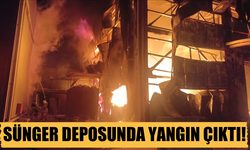 Sünger deposunda yangın çıktı