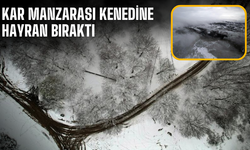 Sislerin ardında kalan kar manzarası kenedine hayran bıraktı