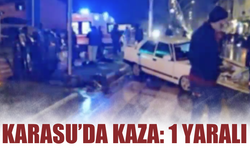 Karasu Dörtyol Kavşağında Gece Yarısı Kaza: 1 Yaralı