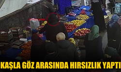 Kaşla göz arasında hırsızlık yaptı