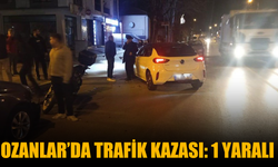 Ozanlar’da Trafik Kazası: Motosikletli Yaralandı