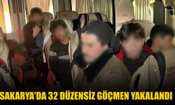 Sakarya'da 32 düzensiz göçmen yakalandı