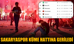 Sakaryaspor Küme Hattına Geriledi