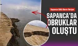 Sapanca'da su çekildi kıyılarda obruklar oluştu
