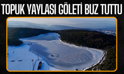 Topuk Yaylası Göleti buz tuttu