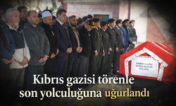 Kıbrıs gazisi törenle son yolculuğuna uğurlandı