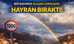 Bin rakımda oluşan gökkuşağı hayran bıraktı
