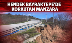 Hendek Bayraktepe Yolunda Tehlike Büyüyor: Heyelan Nedeniyle Yolun Yarısı Çöktü