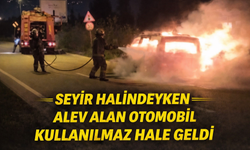 Seyir Halindeki Otomobil Alev Aldı