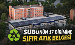 SUBÜ’nün 17 Birimine Sıfır Atık Belgesi