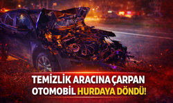 Mudanya’da Feci Kaza: Temizlik Kamyonetine Çarpan Otomobil Hurdaya Döndü