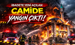 İbadete yeni açılan camide yangın çıktı!