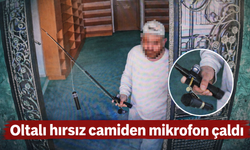 Bu kadarına pes! Oltalı hırsız camiden mikrofon çaldı...