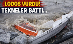 Lodos vurdu! Tekneler battı...