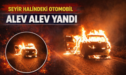 İnegöl’de Seyir Halindeki Otomobil Alev Alev Yandı