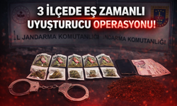 3 ilçede eş zamanlı uyuşturucu operasyonu